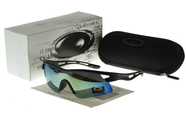 Oakley Sports Sunglasses black Frame blue Lens