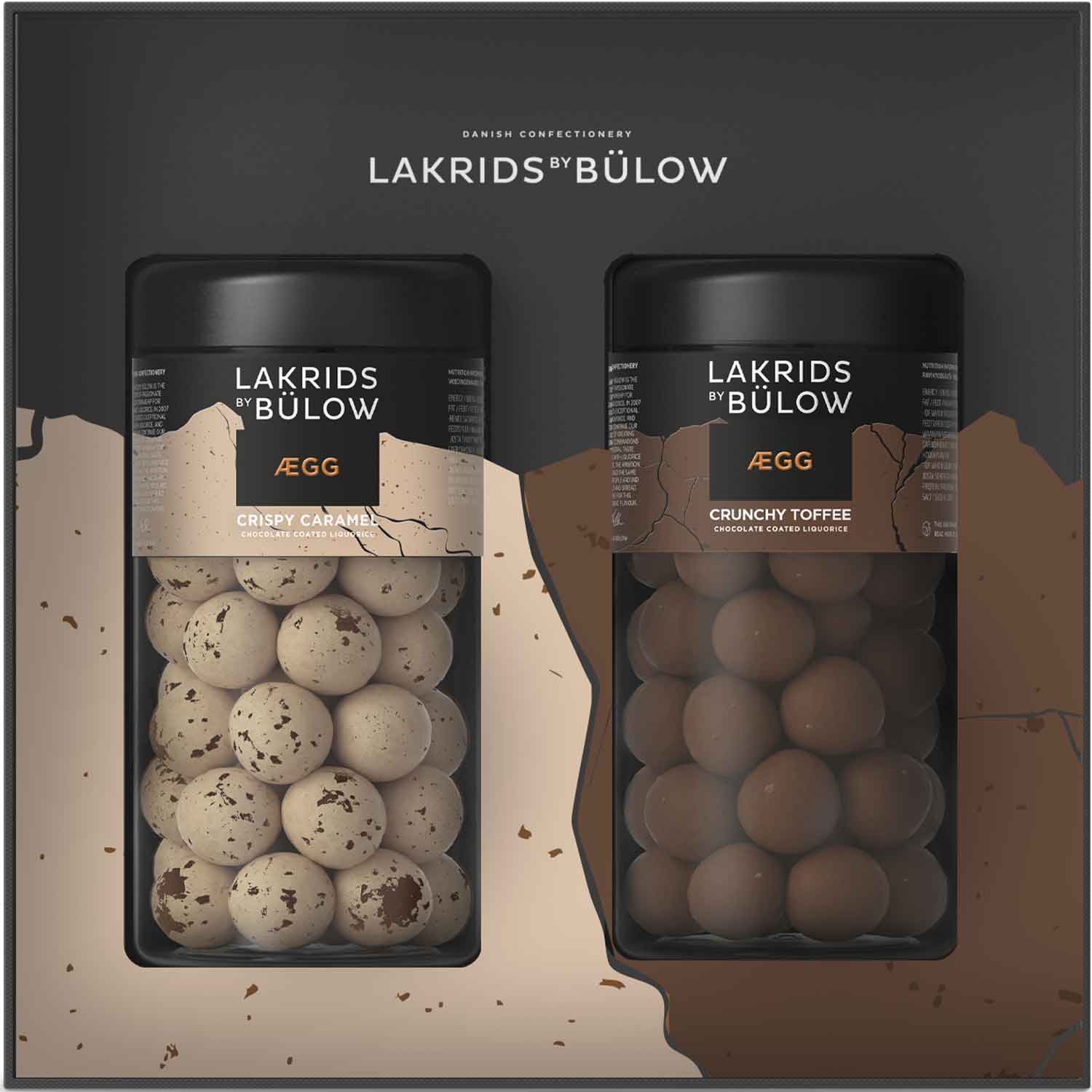 Lakrids by Bülow Ægg Crunchy Toffee & Crispy Caramel Black Box 590g