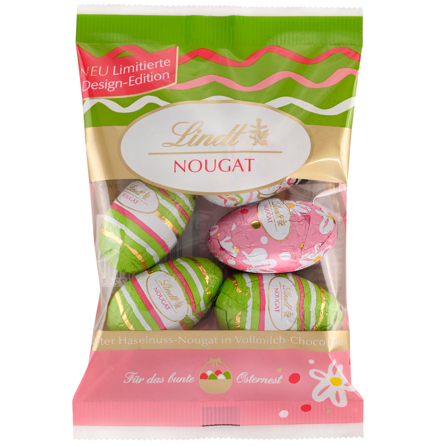 Lindt Deko Edition Nougat-Eier bunt 90g