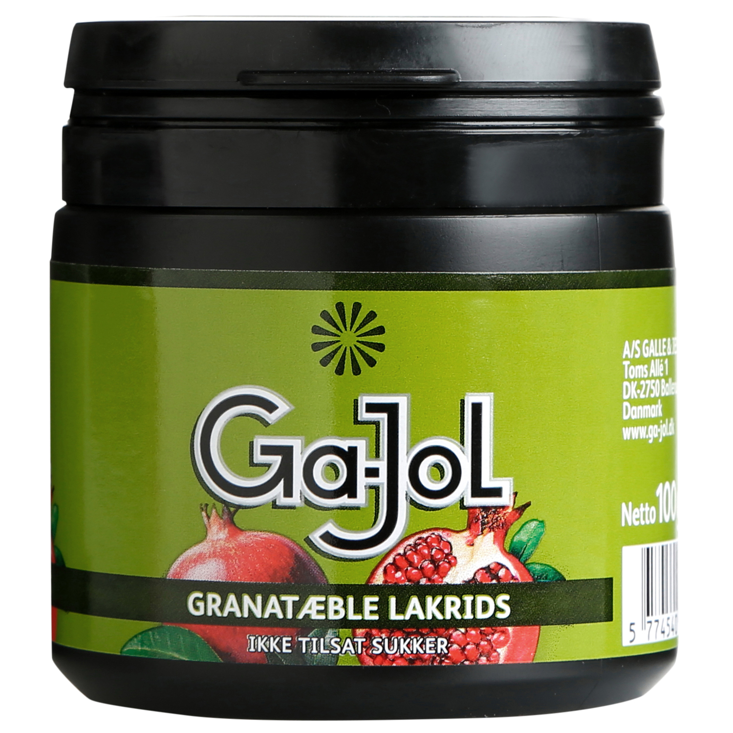 Ga-Jol Granatæble Lakrids zuckerfrei 100g
