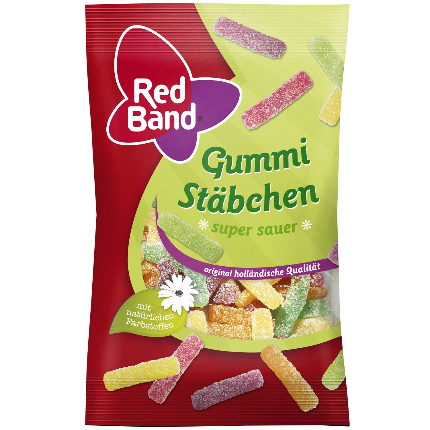 Red Band Gummi Stäbchen super sauer 100g