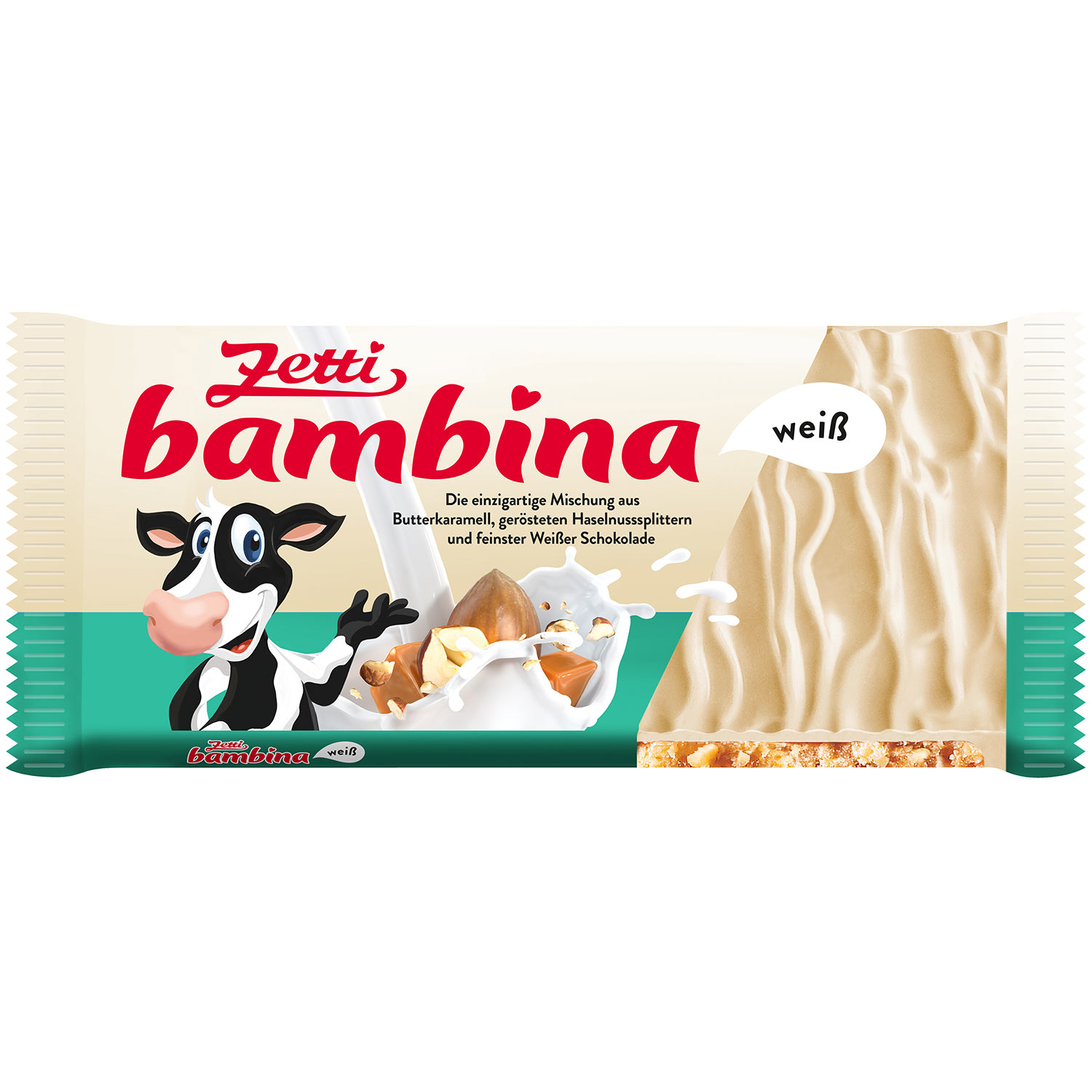Zetti bambina weiß Tafel 100g